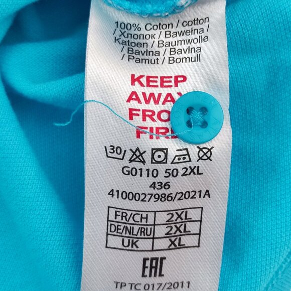 Atlas for men polo shirt men's size XL light blue rugby knit short sleeve - Picture 5 of 11